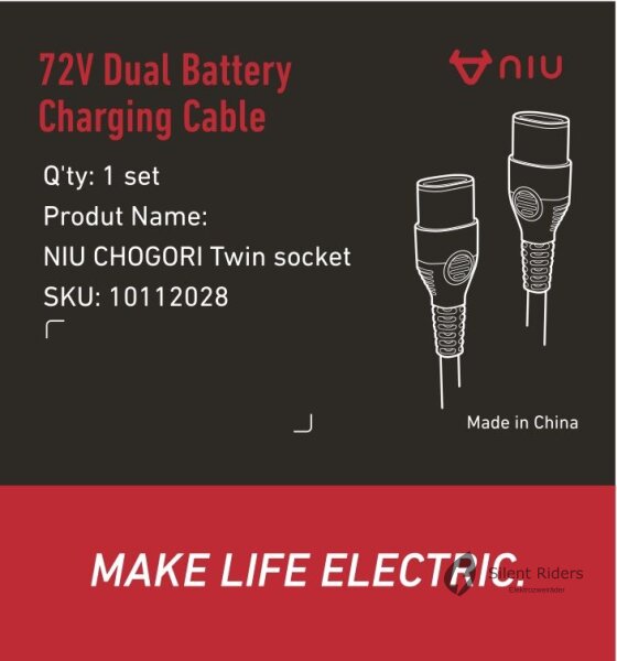 Dual Batterie-Ladekabel für NQiX 500